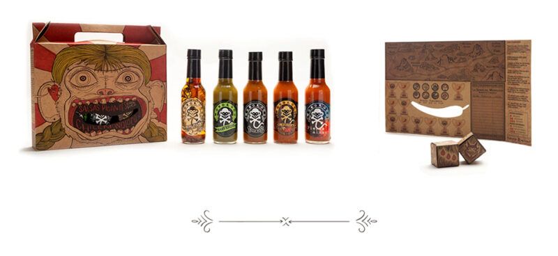 Monoloco, Kit de regalo con 5 salsas picantes. Variety pack