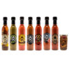 Pack completo de Chile Monoloco con 7 salsas picantes de 250 ml y PuraPaja 200 ml