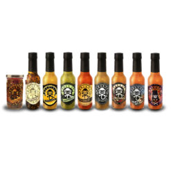 Pack Todo Monoloco con 8 salsas picantes de 150 ml incluyendo Macoña y PuraPaja 200 ml