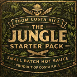 Jungla Picante de salsas picantes Chile Monoloco hechas en Costa Rica – paquete de 4 botellas de salsas picantes artesanales